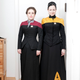 Illustration for article titled Corsets meet emStar Trek/em in these Victorian Starfleet uniform dresses